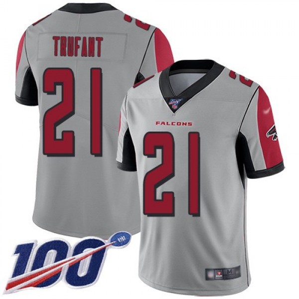 Nike Falcons #21 Desmond Trufant Silver Men's Stitched NFL Limited Inverted Legend 100th Season Jersey