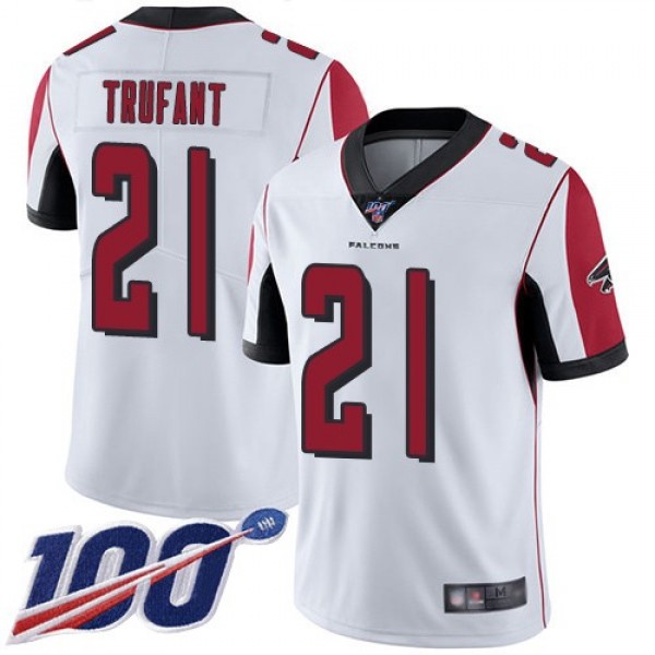 Nike Falcons #21 Desmond Trufant White Men's Stitched NFL 100th Season Vapor Limited Jersey