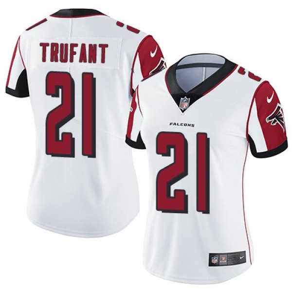 Women's Falcons #21 Desmond Trufant White Stitched NFL Vapor Untouchable Limited Jersey