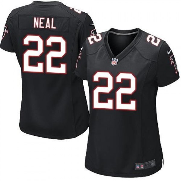 Women's Falcons #22 Keanu Neal Black Alternate Stitched NFL Elite Jersey