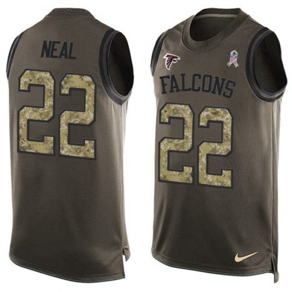 Nike Falcons #22 Keanu Neal Green Men's Stitched NFL Limited Salute To Service Tank Top Jersey
