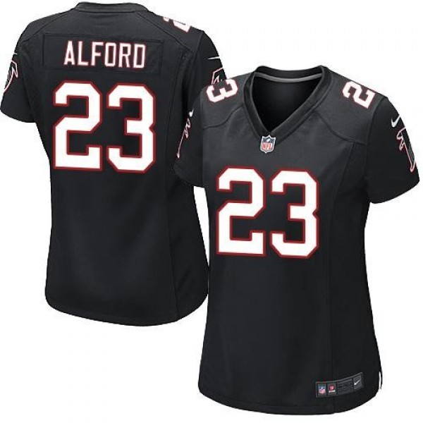 Women's Falcons #23 Robert Alford Black Alternate Stitched NFL Elite Jersey