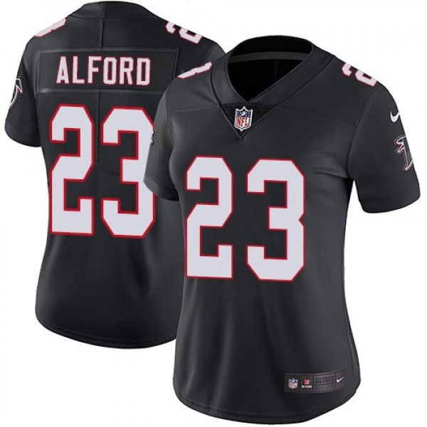 Women's Falcons #23 Robert Alford Black Alternate Stitched NFL Vapor Untouchable Limited Jersey
