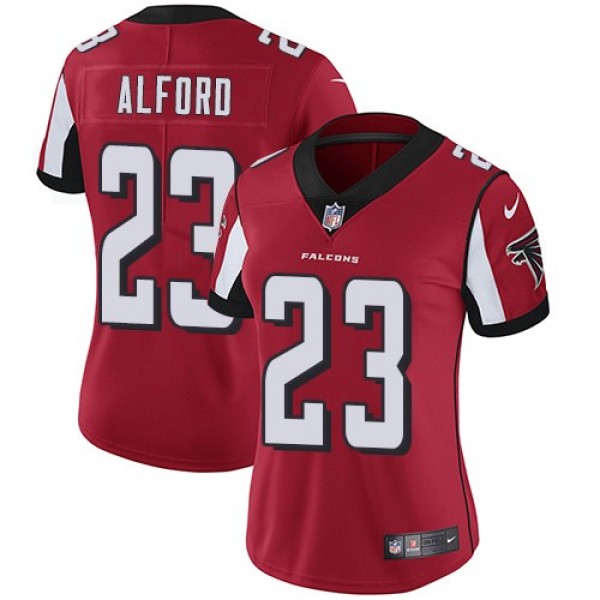 Women's Falcons #23 Robert Alford Red Team Color Stitched NFL Vapor Untouchable Limited Jersey