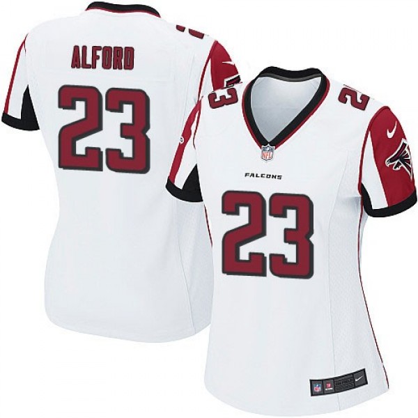 Women's Falcons #23 Robert Alford White Stitched NFL Elite Jersey