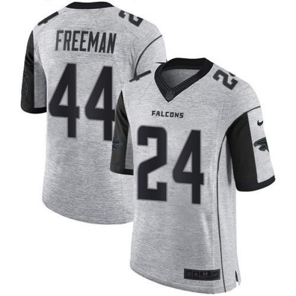 Nike Falcons #24 Devonta Freeman Gray Men's Stitched NFL Limited Gridiron Gray II Jersey