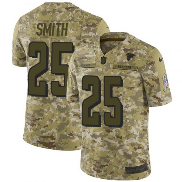 Nike Falcons #25 Ito Smith Camo Men's Stitched NFL Limited 2018 Salute To Service Jersey