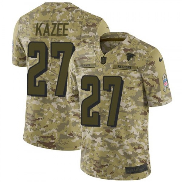 Nike Falcons #27 Damontae Kazee Camo Men's Stitched NFL Limited 2018 Salute To Service Jersey