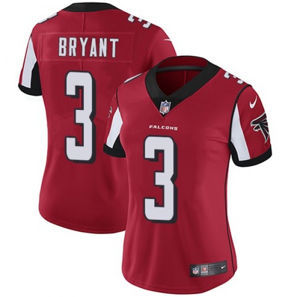 Women's Falcons #3 Matt Bryant Red Team Color Stitched NFL Vapor Untouchable Limited Jersey