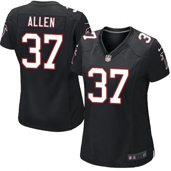 Women's Falcons #37 Ricardo Allen Black Alternate Stitched NFL Elite Jersey