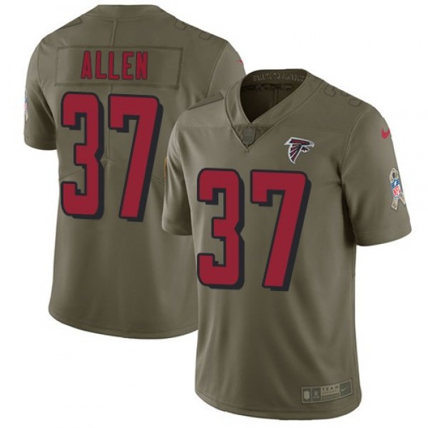 Nike Falcons #37 Ricardo Allen Olive Men's Stitched NFL Limited 2017 Salute To Service Jersey