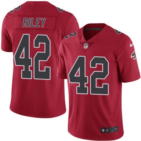 Nike Falcons #42 Duke Riley Red Men's Stitched NFL Limited Rush Jersey