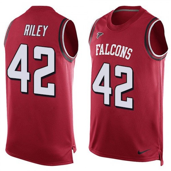 Nike Falcons #42 Duke Riley Red Team Color Men's Stitched NFL Limited Tank Top Jersey