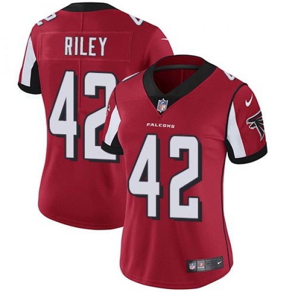 Women's Falcons #42 Duke Riley Red Team Color Stitched NFL Vapor Untouchable Limited Jersey