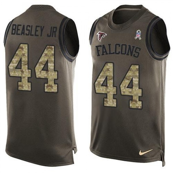 Nike Falcons #44 Vic Beasley Jr Green Men's Stitched NFL Limited Salute To Service Tank Top Jersey