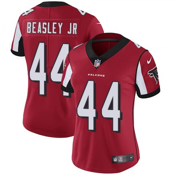 Women's Falcons #44 Vic Beasley Jr Red Team Color Stitched NFL Vapor Untouchable Limited Jersey