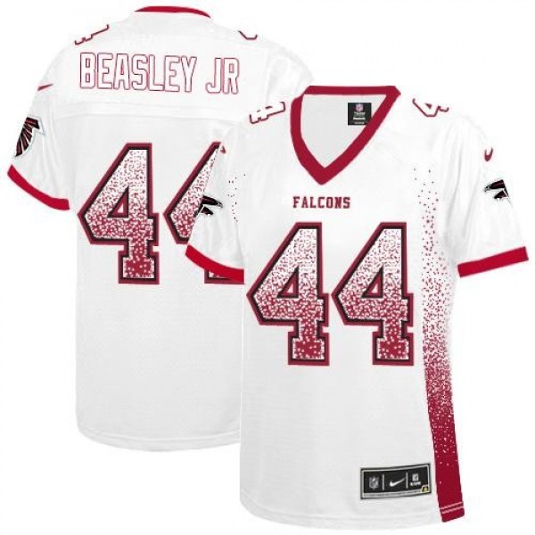 Women's Falcons #44 Vic Beasley Jr White Stitched NFL Elite Drift Jersey