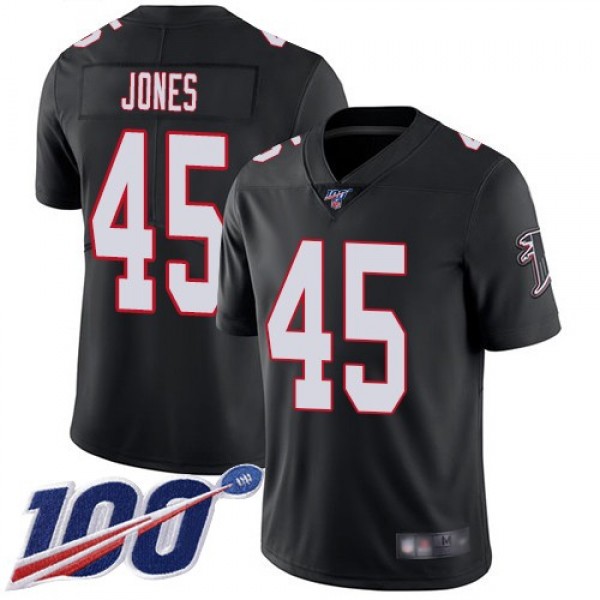 Nike Falcons #45 Deion Jones Black Alternate Men's Stitched NFL 100th Season Vapor Limited Jersey