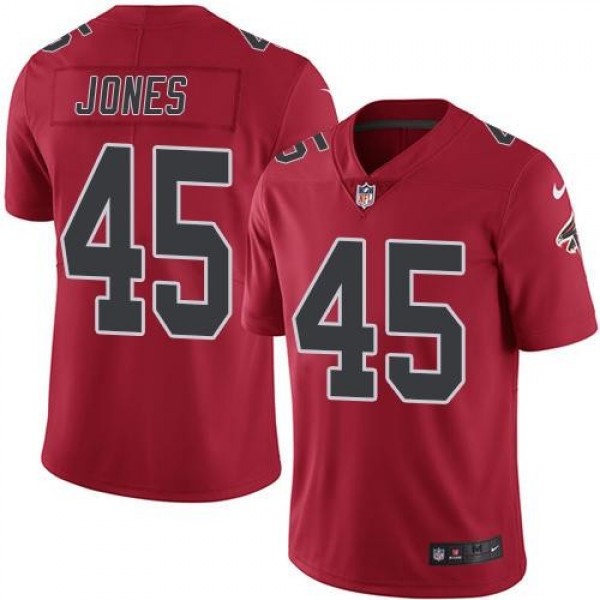 Nike Falcons #45 Deion Jones Red Men's Stitched NFL Limited Rush Jersey