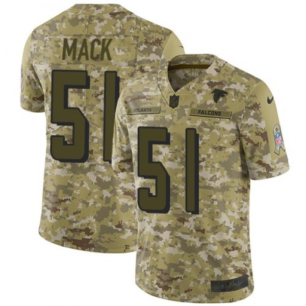Nike Falcons #51 Alex Mack Camo Men's Stitched NFL Limited 2018 Salute To Service Jersey