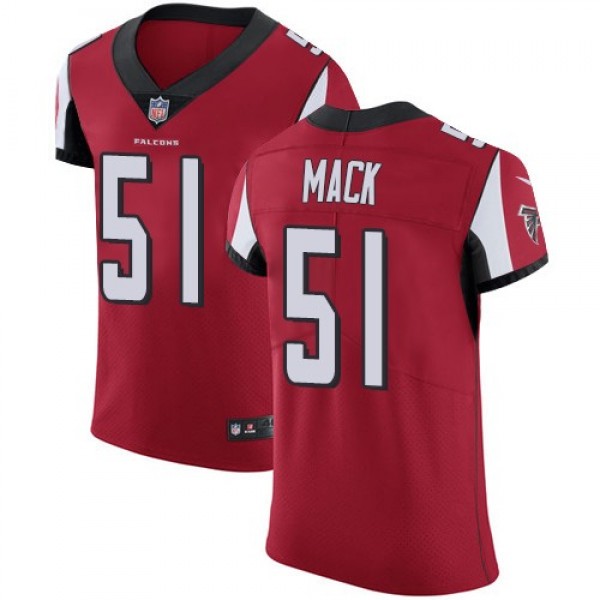Nike Falcons #51 Alex Mack Red Team Color Men's Stitched NFL Vapor Untouchable Elite Jersey