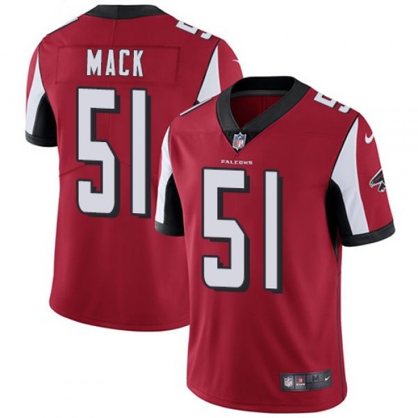 Nike Falcons #51 Alex Mack Red Team Color Men's Stitched NFL Vapor Untouchable Limited Jersey