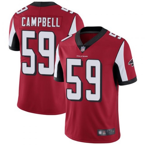 Nike Falcons #59 De'Vondre Campbell Red Team Color Men's Stitched NFL Vapor Untouchable Limited Jersey