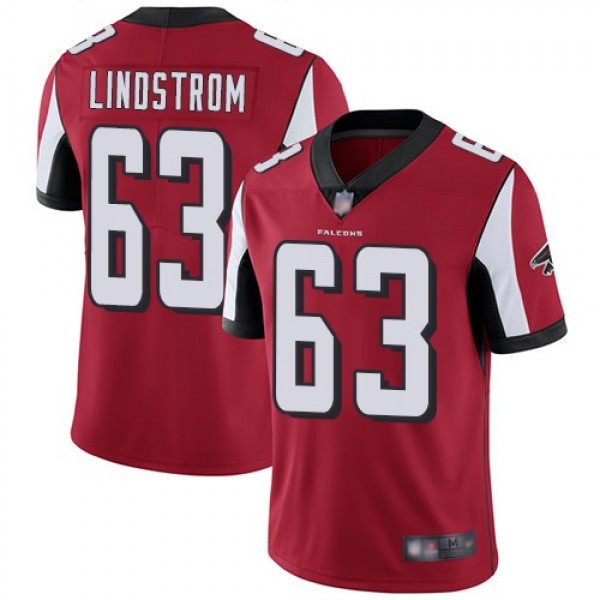 Nike Falcons #63 Chris Lindstrom Red Team Color Men's Stitched NFL Vapor Untouchable Limited Jersey