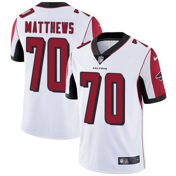 Nike Falcons #70 Jake Matthews White Men's Stitched NFL Vapor Untouchable Limited Jersey