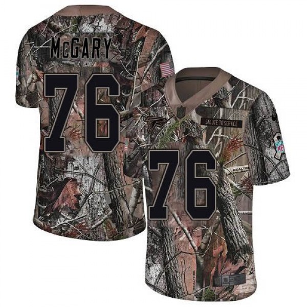 Nike Falcons #76 Kaleb McGary Camo Men's Stitched NFL Limited Rush Realtree Jersey