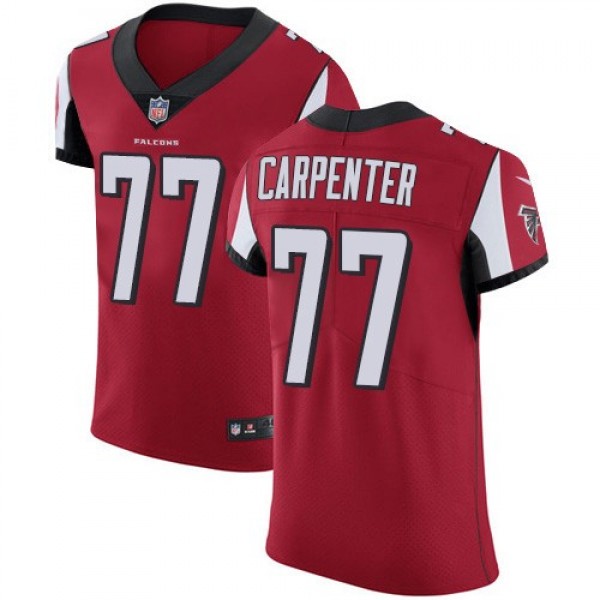 Nike Falcons #77 James Carpenter Red Team Color Men's Stitched NFL Vapor Untouchable Elite Jersey