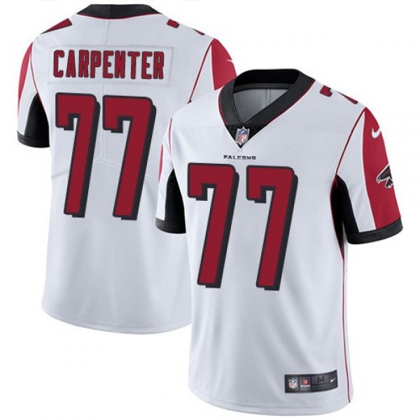 Nike Falcons #77 James Carpenter White Men's Stitched NFL Vapor Untouchable Limited Jersey