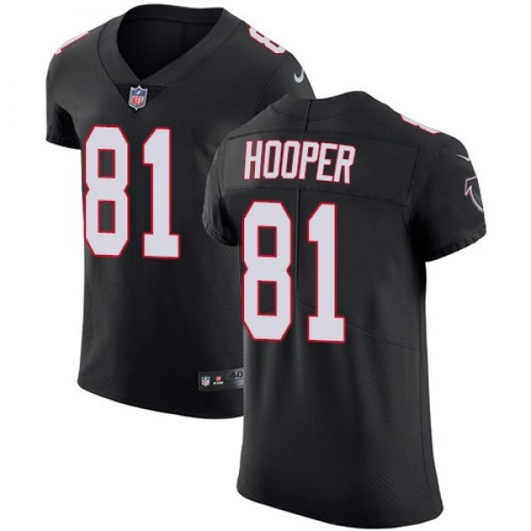 Nike Falcons #81 Austin Hooper Black Alternate Men's Stitched NFL Vapor Untouchable Elite Jersey