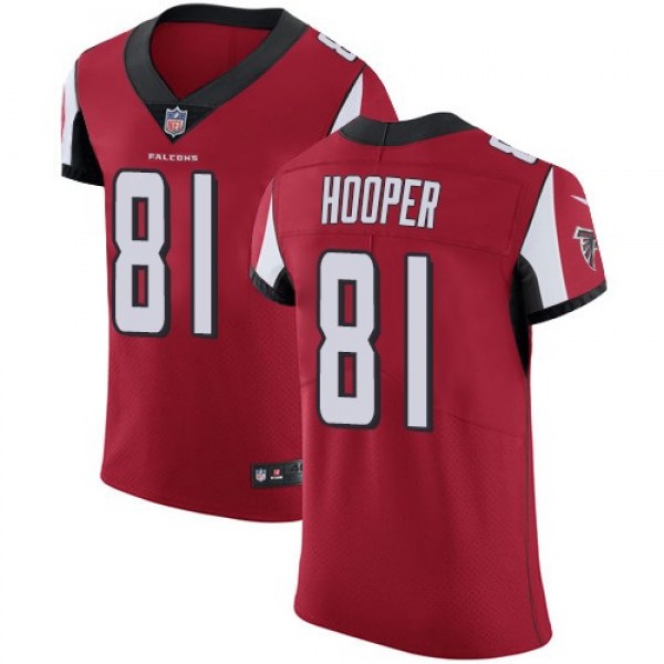 Nike Falcons #81 Austin Hooper Red Team Color Men's Stitched NFL Vapor Untouchable Elite Jersey