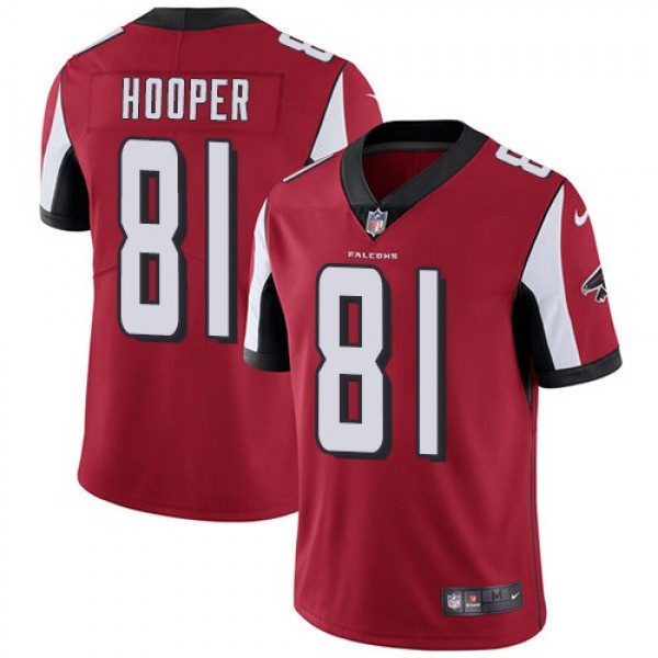 Nike Falcons #81 Austin Hooper Red Team Color Men's Stitched NFL Vapor Untouchable Limited Jersey