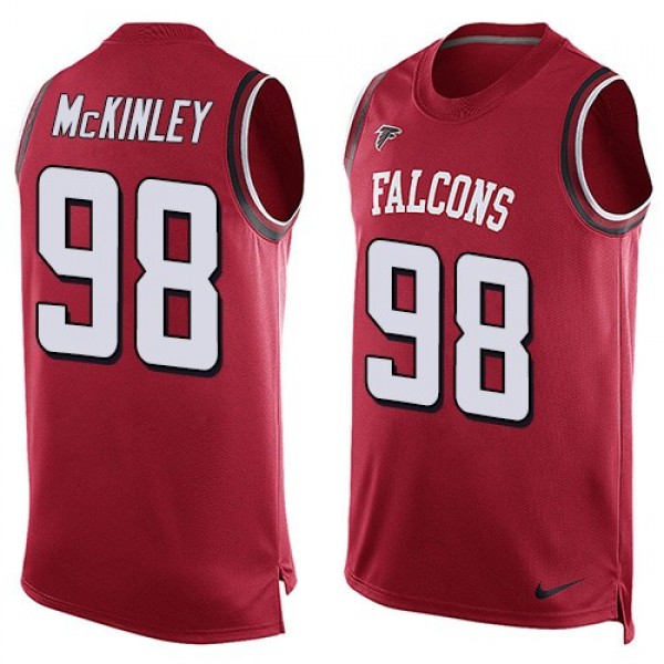 Nike Falcons #98 Takkarist McKinley Red Team Color Men's Stitched NFL Limited Tank Top Jersey