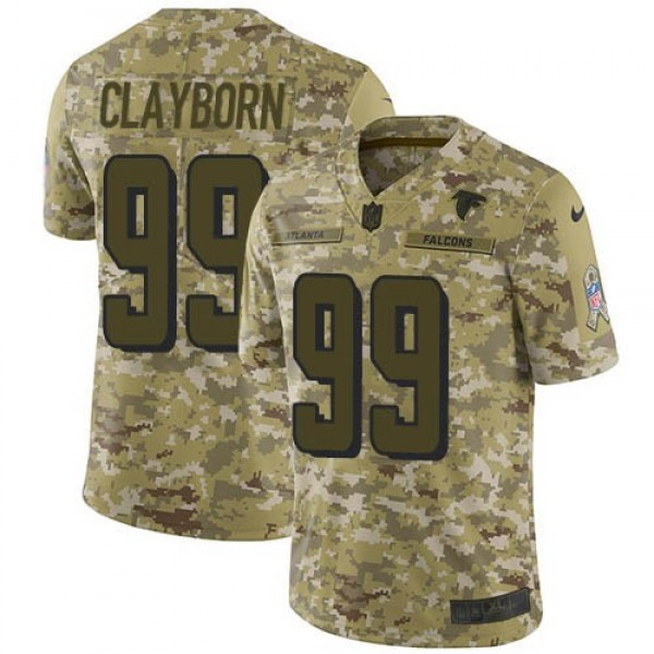 Nike Falcons #99 Adrian Clayborn Camo Men's Stitched NFL Limited 2018 Salute To Service Jersey