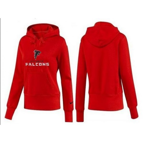 Women's Atlanta Falcons Authentic Logo Pullover Hoodie Red Jersey