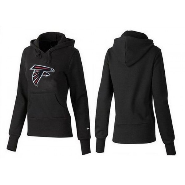 Women's Atlanta Falcons Logo Pullover Hoodie Black Jersey