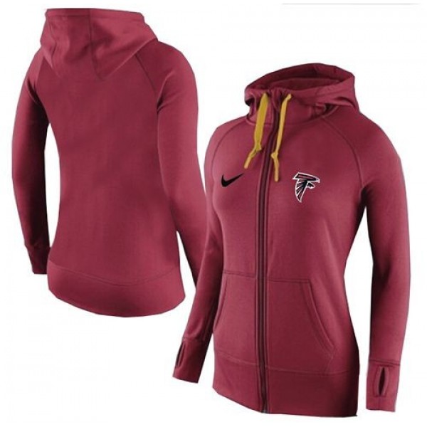 Women's Atlanta Falcons Full-Zip Hoodie Red Jersey