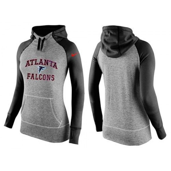 Women's Atlanta Falcons Hoodie Grey Black-2 Jersey