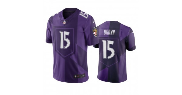 è Baltimore Ravens #15 Marquise Brown Purple Vapor Limited City ... è