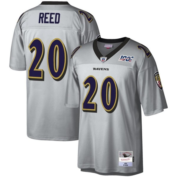 Baltimore Ravens #20 Ed Reed Mitchell & Ness NFL 100 Retired Player Platinum Jersey