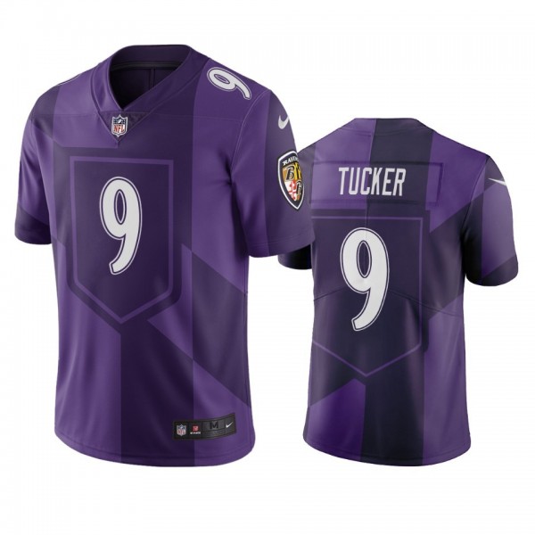 Baltimore Ravens #9 Justin Tucker Purple Vapor Limited City Edition NFL Jersey