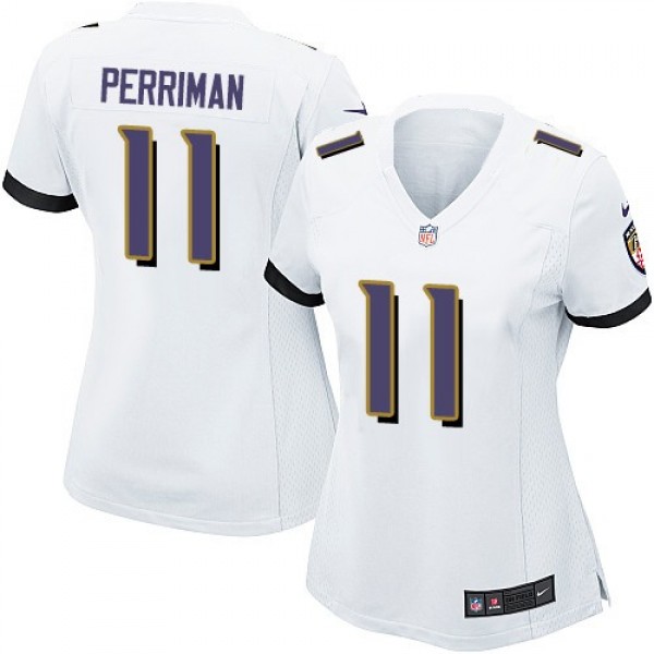 Women's Ravens #11 Breshad Perriman White Stitched NFL New Elite Jersey