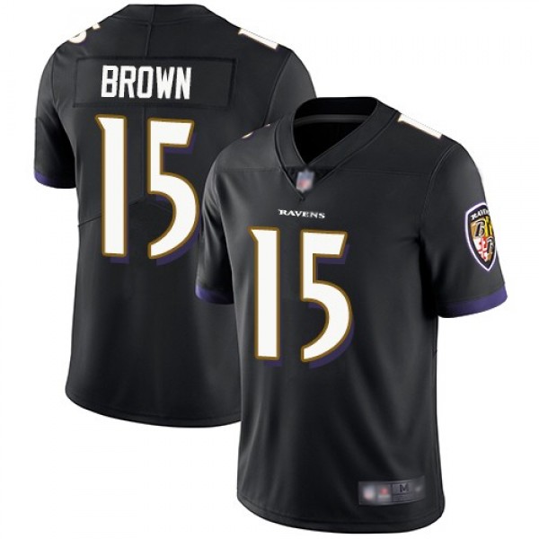 Nike Ravens #15 Marquise Brown Black Alternate Men's Stitched NFL Vapor Untouchable Limited Jersey