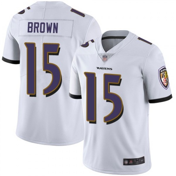 Nike Ravens #15 Marquise Brown White Men's Stitched NFL Vapor Untouchable Limited Jersey