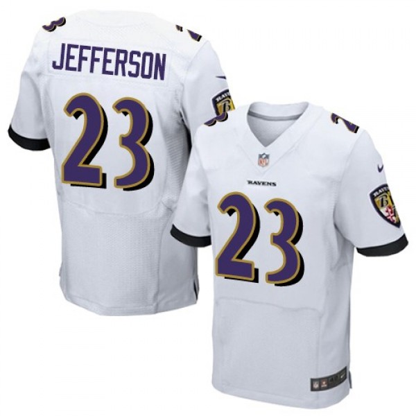 Nike Ravens #23 Tony Jefferson White Men's Stitched NFL New Elite Jersey