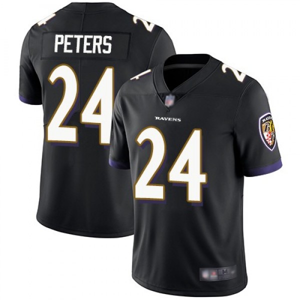 Nike Ravens #24 Marcus Peters Black Alternate Men's Stitched NFL Vapor Untouchable Limited Jersey