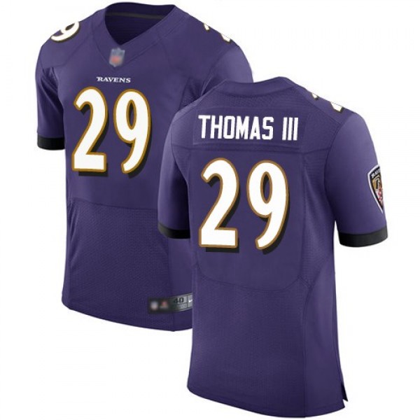 Nike Ravens #29 Earl Thomas III Purple Team Color Men's Stitched NFL Vapor Untouchable Elite Jersey